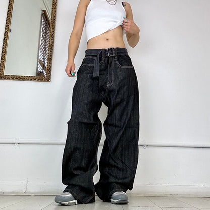 2000's baggy black jeans