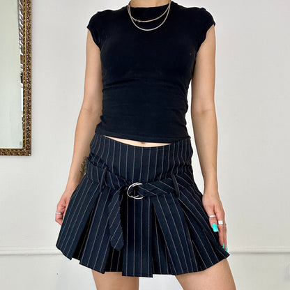 pimkie 2000's striped buckle skirt