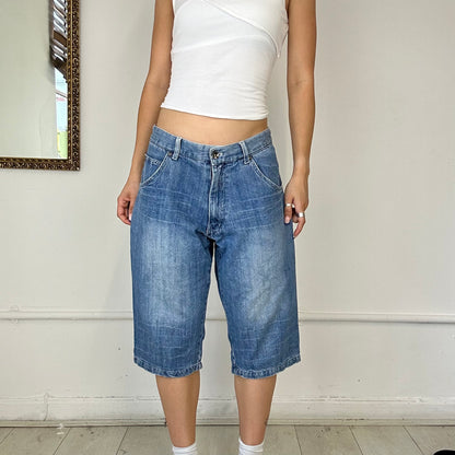 vintage long denim shorts