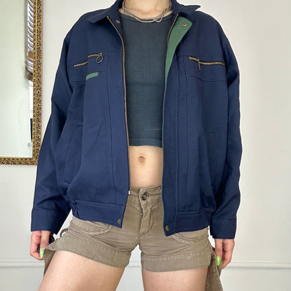 lightweight navy utility jacket