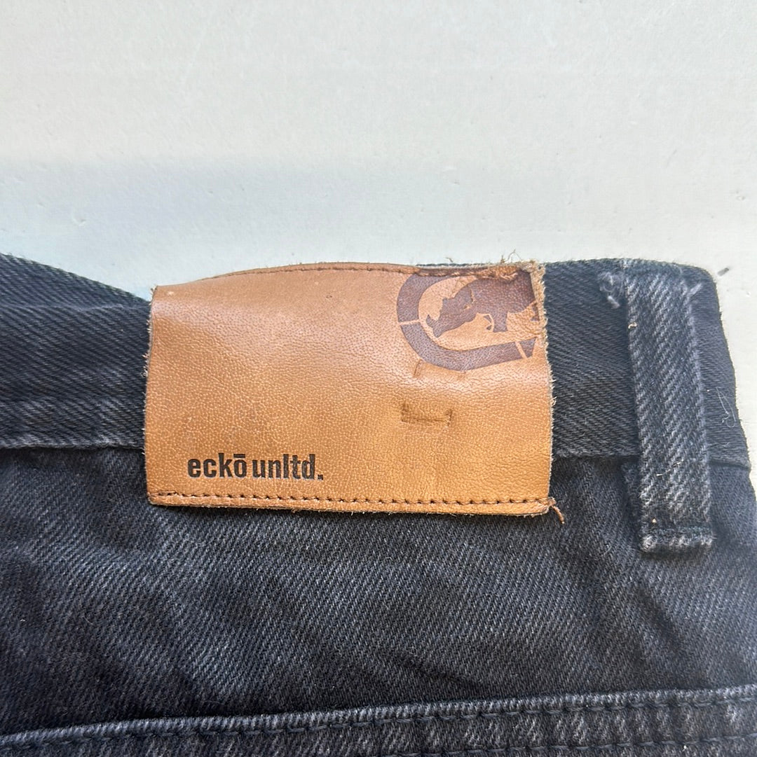 dark wash denim shorts ecko unltd