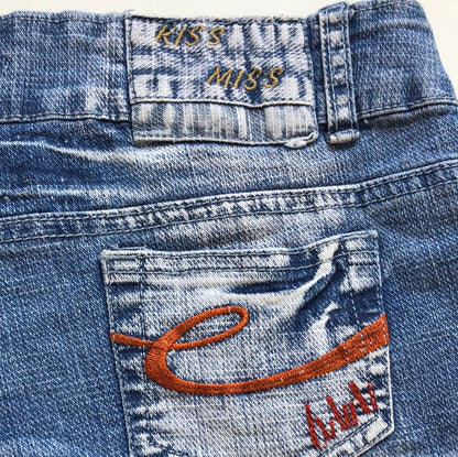 00’s denim micro mini shorts