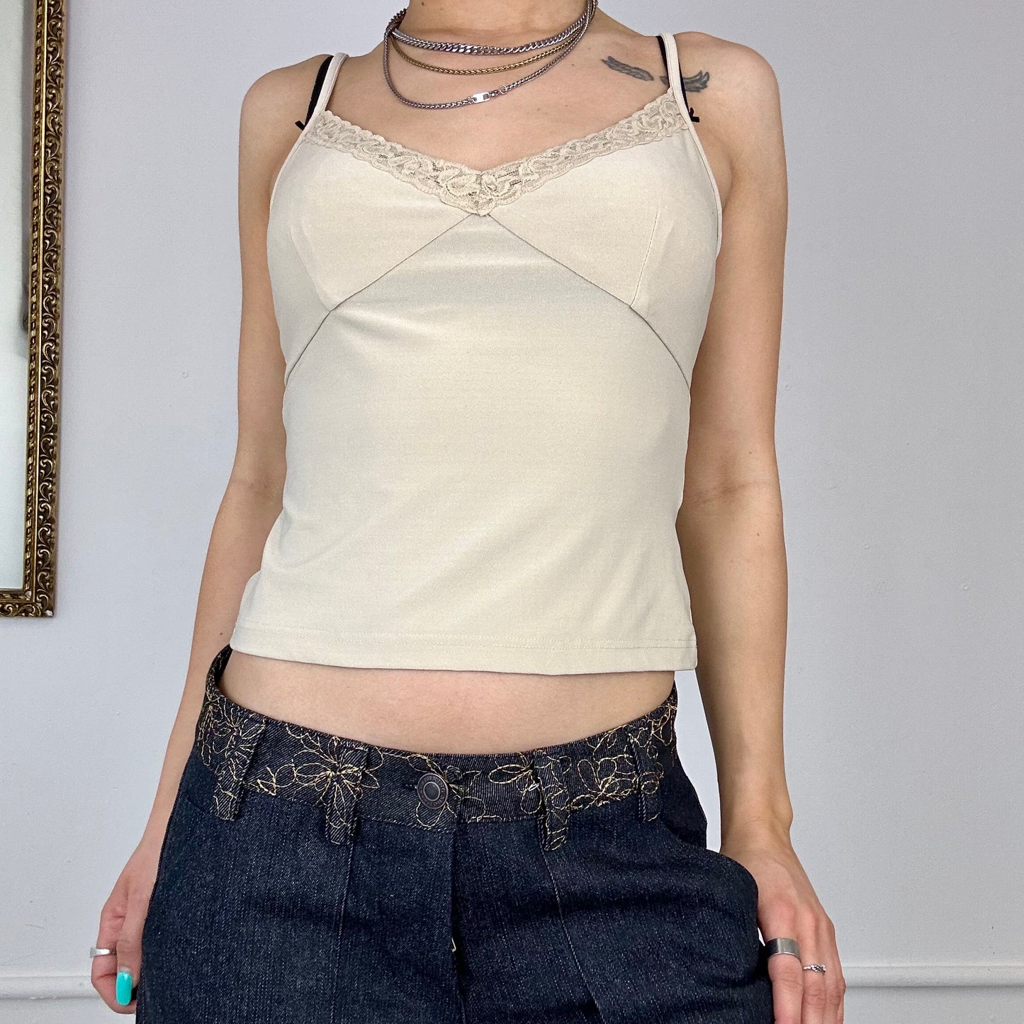 00’s beige cami top