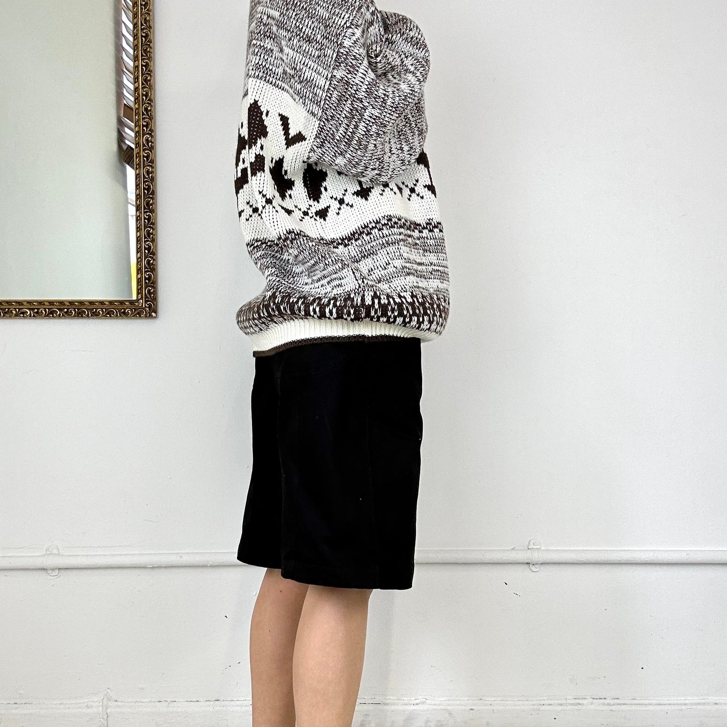 vintage oversized heavy patterned knit jumper by mustang