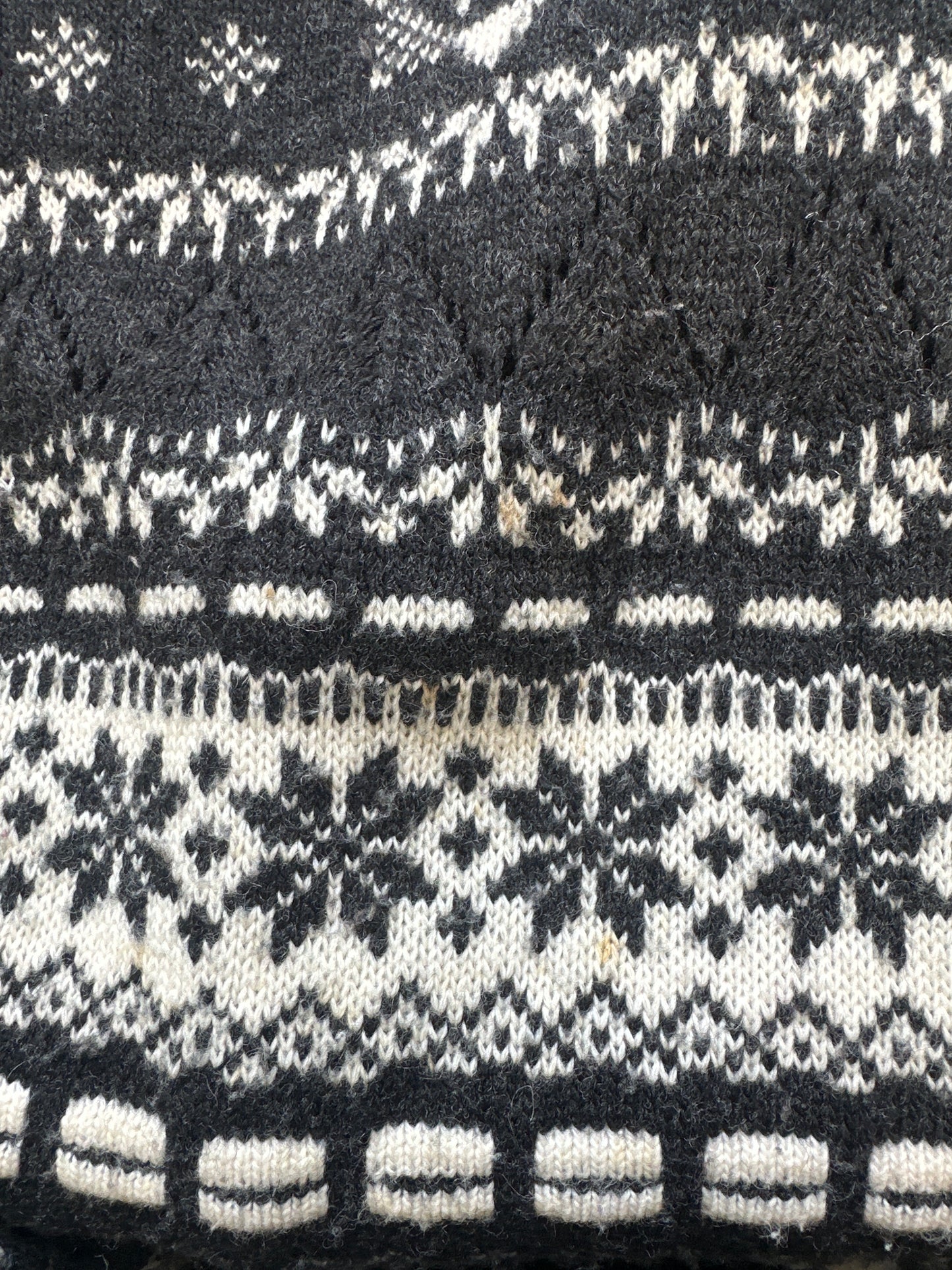 vintage patterned knitted jumper