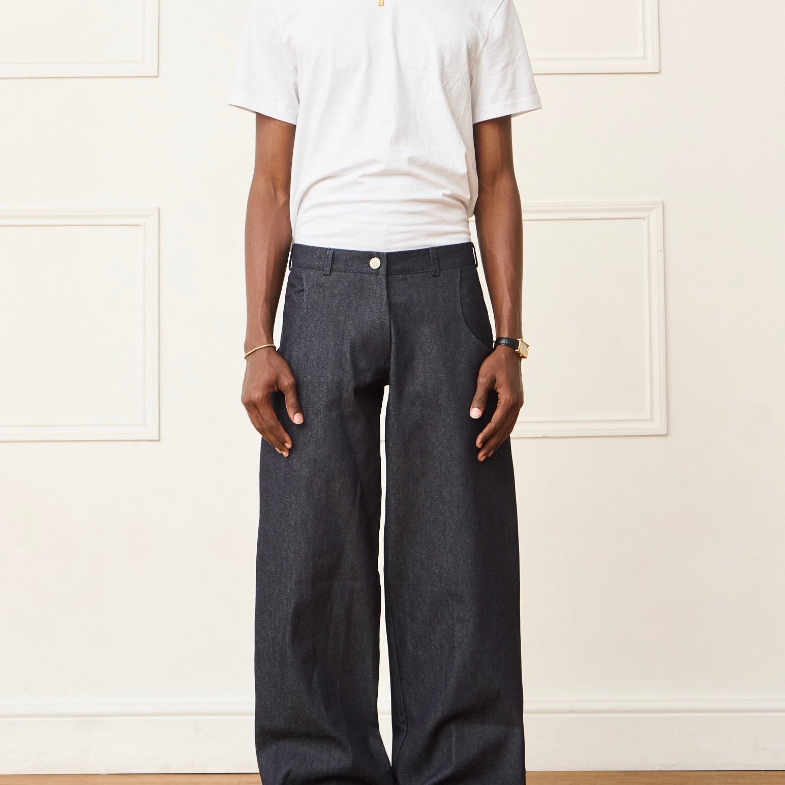 circle jean - navy denim