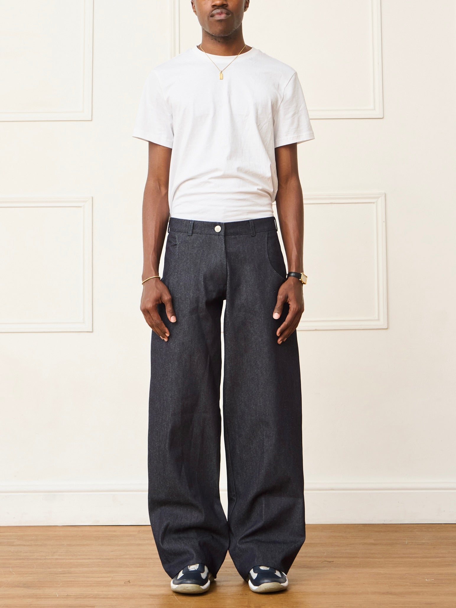 circle jean - navy denim