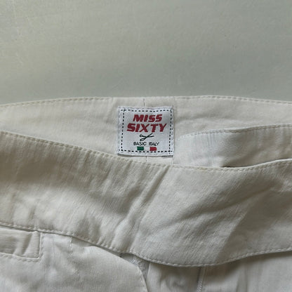 00s miss sixty white flared trousers