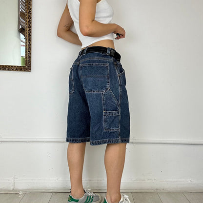 baggy cargo denim shorts