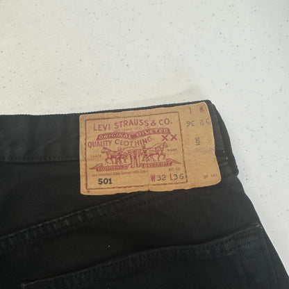 vintage black levi's 501 straight leg jeans