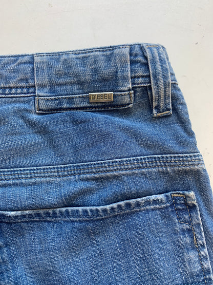 diesel 3/4 denim shorts