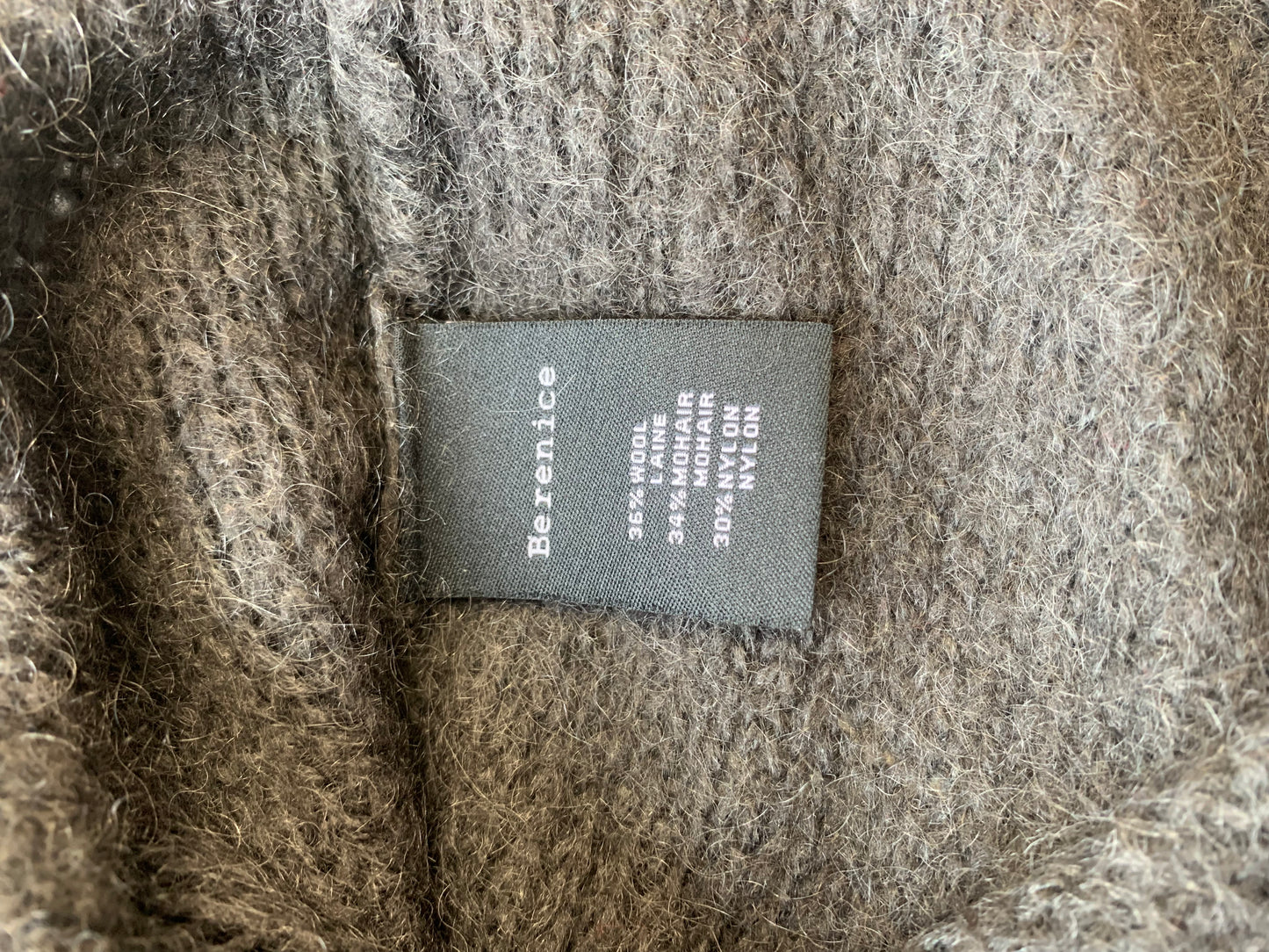 Berenice mohair grey knit zip-up jumper