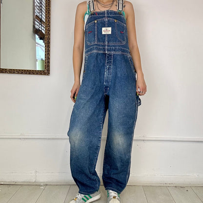 vintabe denim dungareers