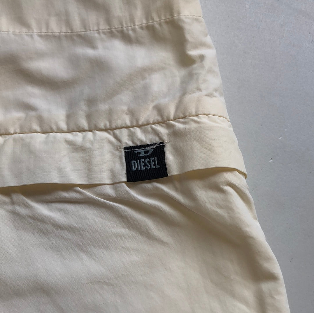 diesel cream baggy cargo trousers