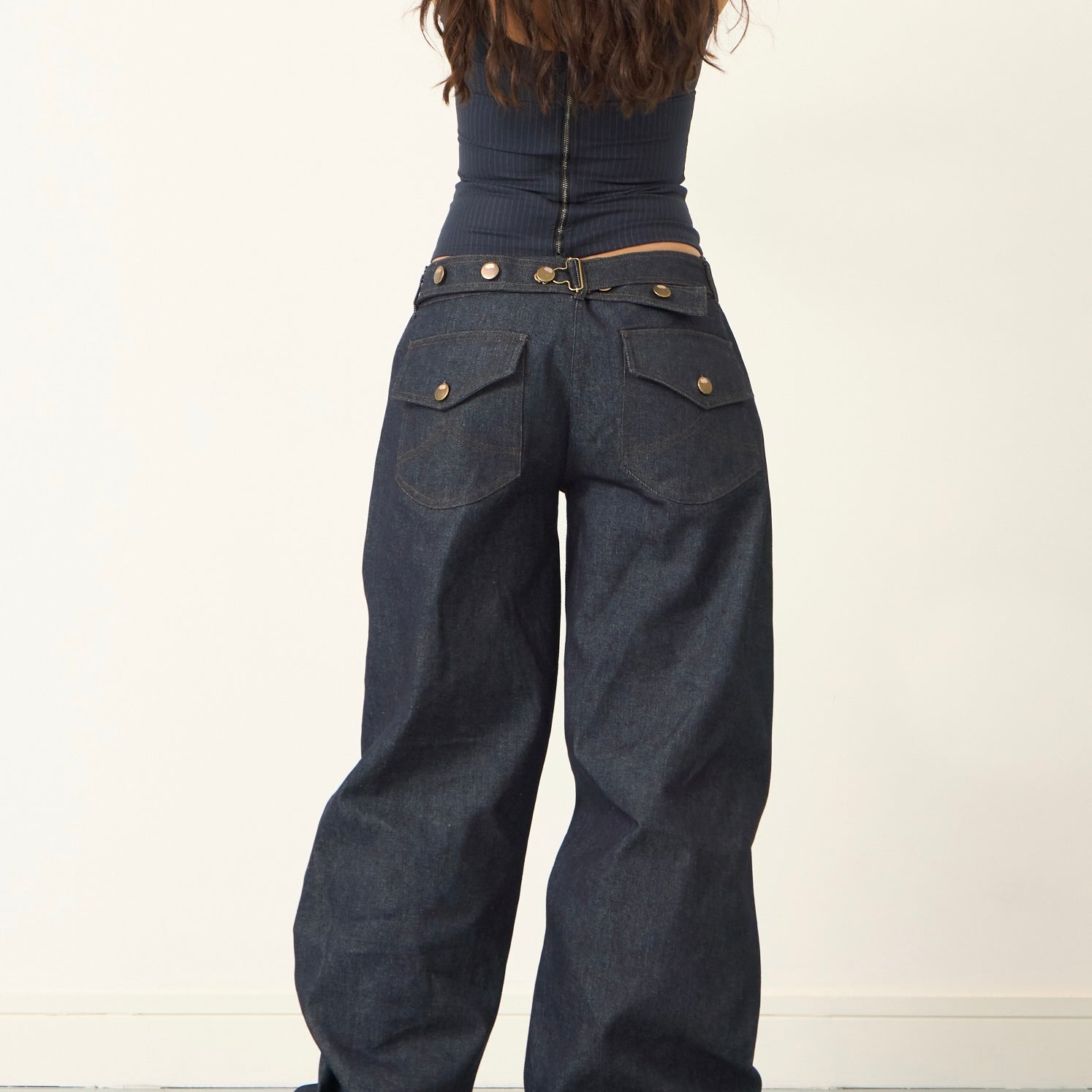 balloon jean - navy denim