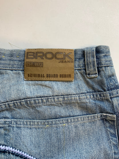 90's baggy two tone jeans