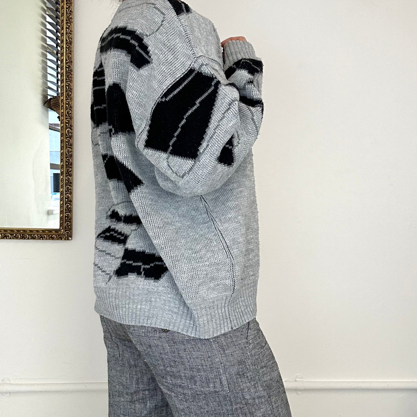 90's patterned knitted jumper