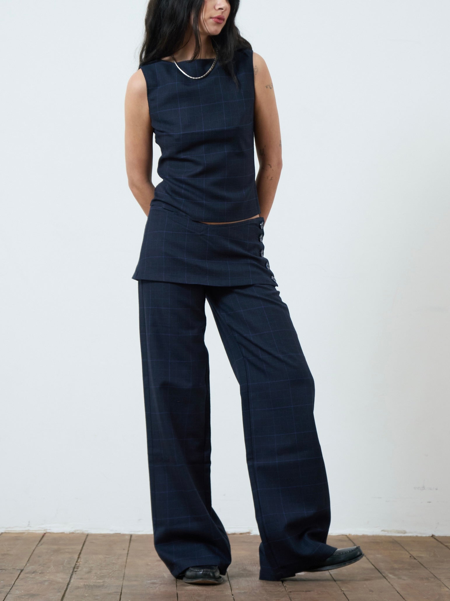 shay trouser - navy wool