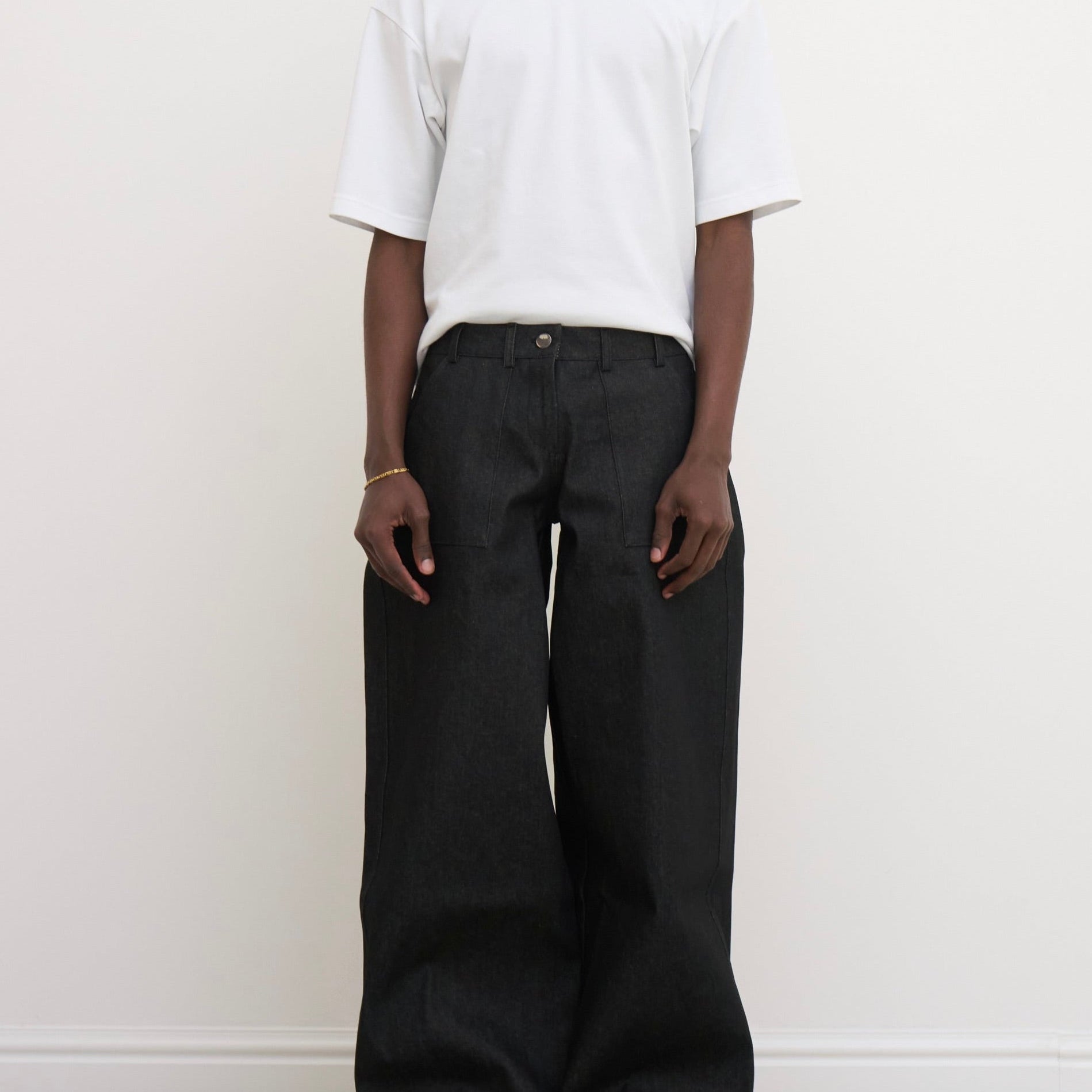slouch jean - dark grey denim