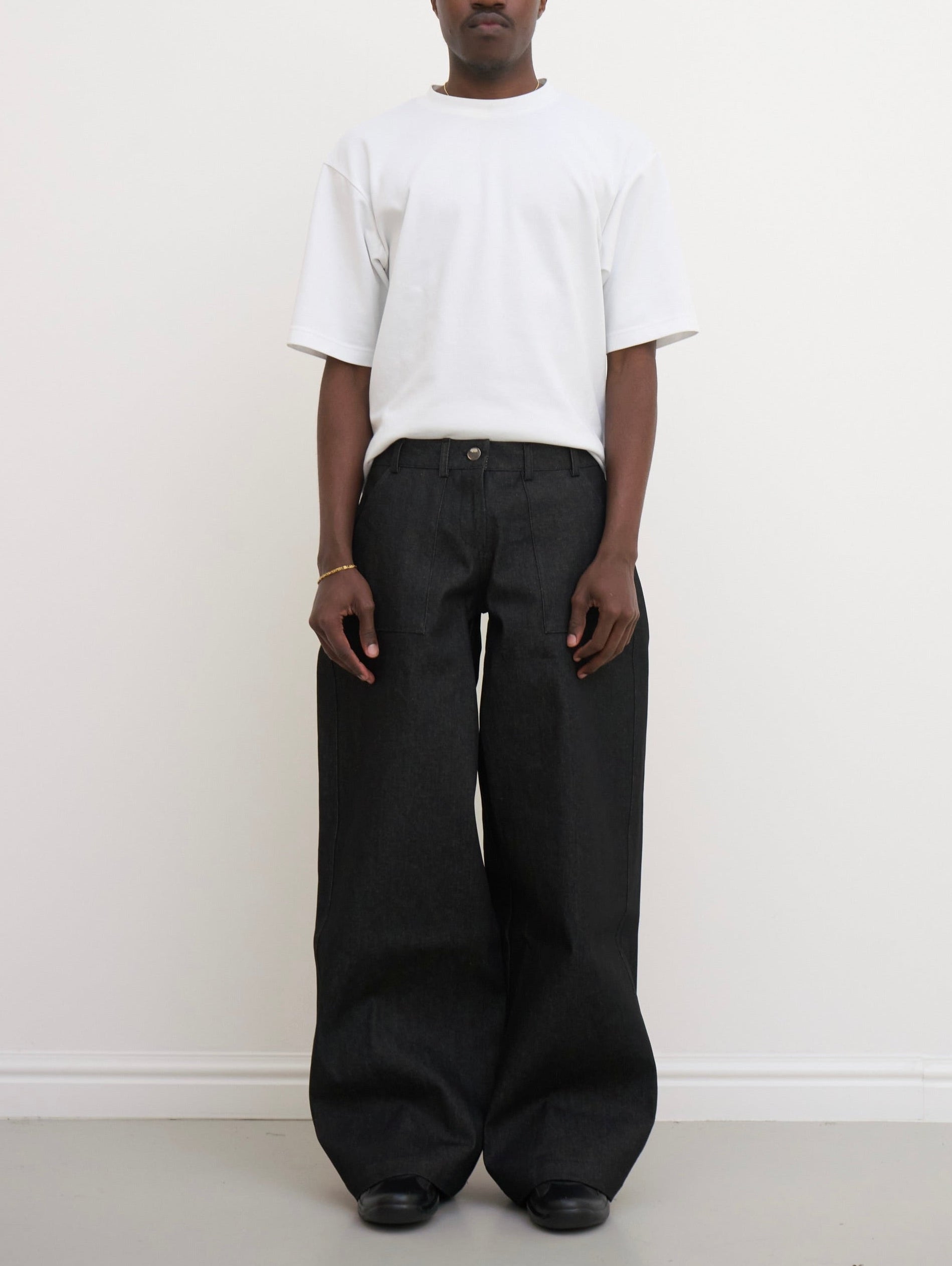 slouch jean - dark grey denim