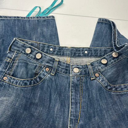 vintage long denim shorts by levi's