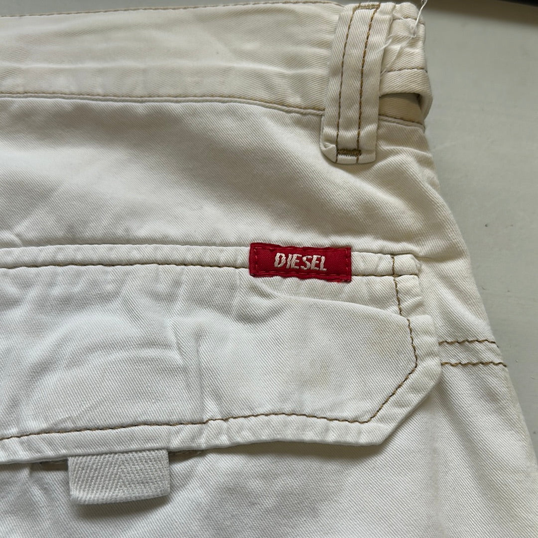 off white cargo shorts by diesel