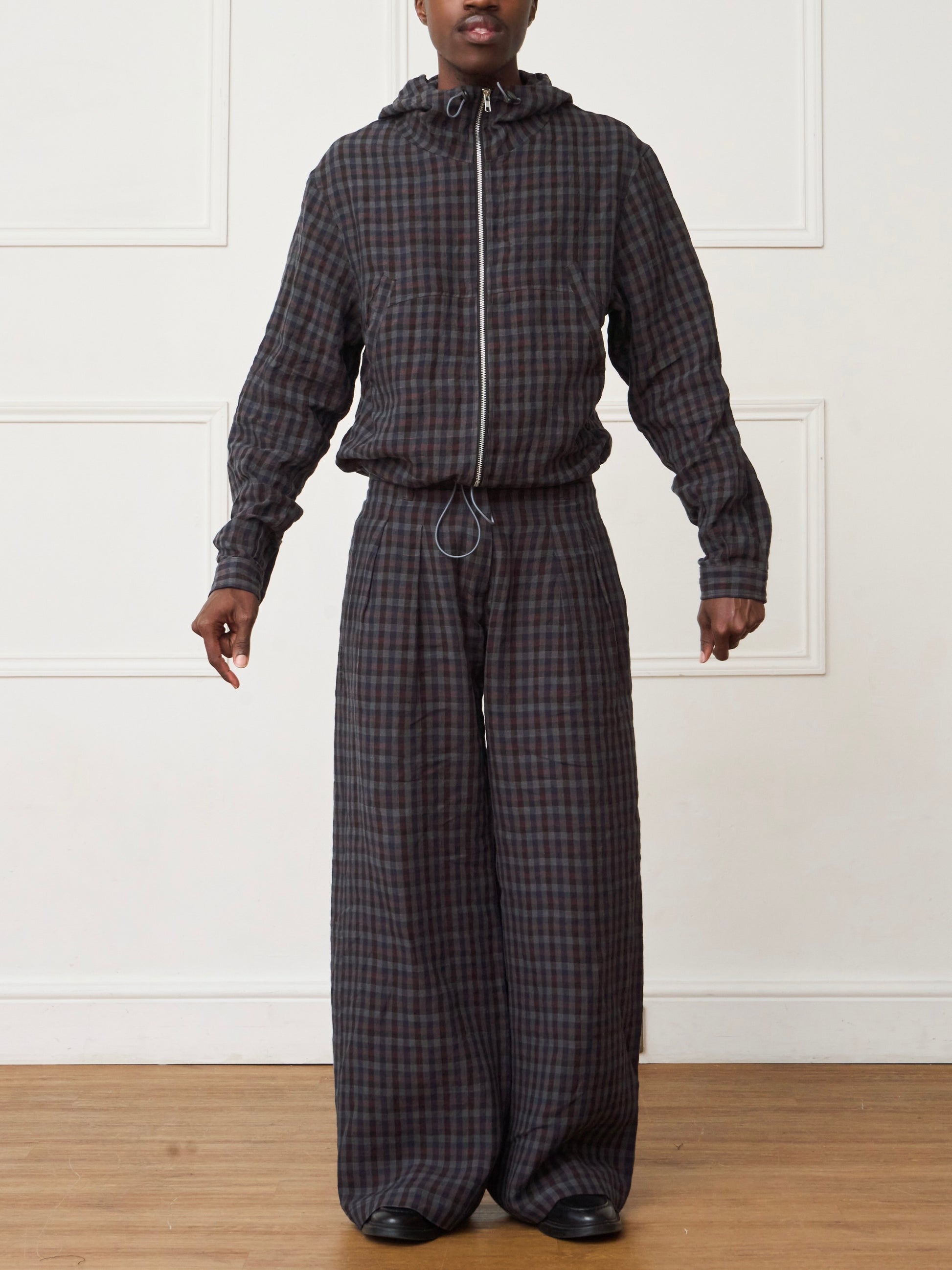 jamie jacket - gingham linen