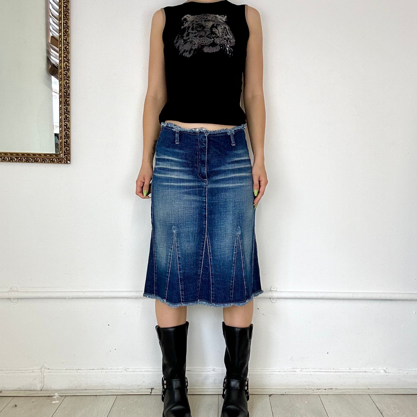 2000’s denim midi skirt