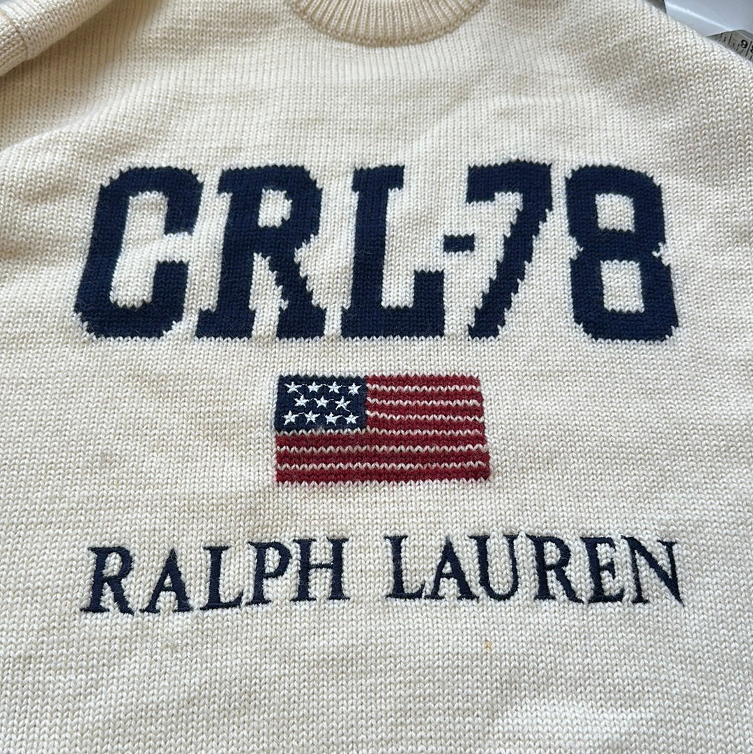 vintage cream ralph lauren knit jumper