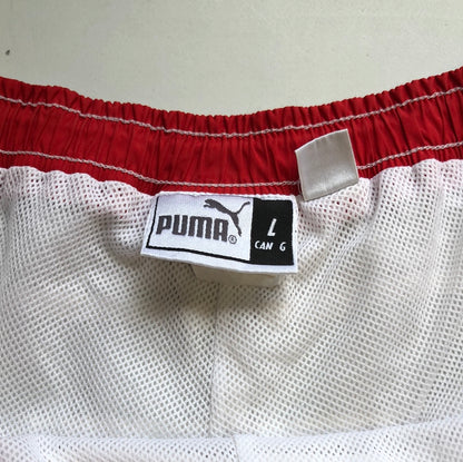 puma white baggy tracksuit bottoms