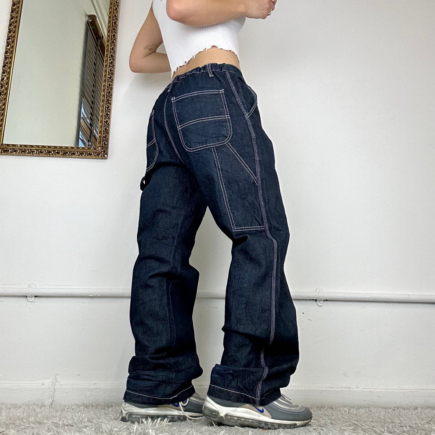 baggy wide leg cargo jeans