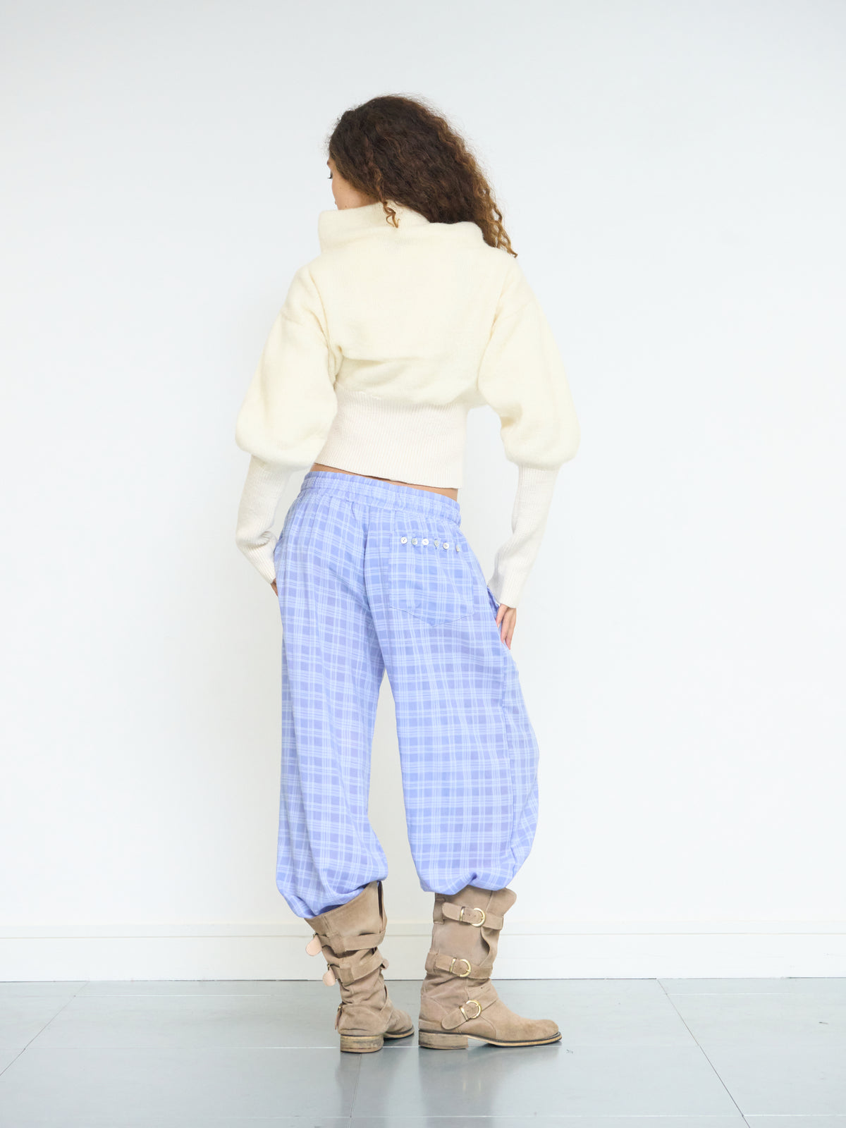 rowan balloon jumper - ivory mohair knit