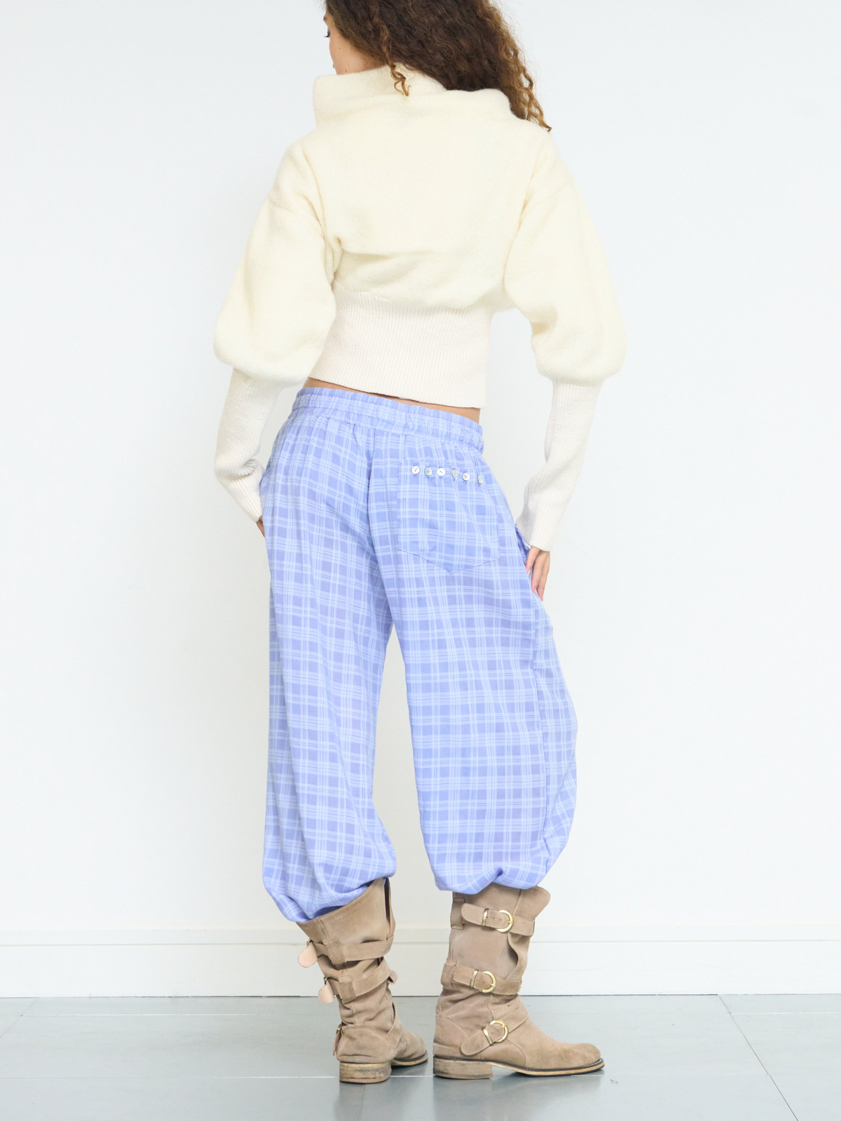rowan balloon jumper - ivory mohair knit