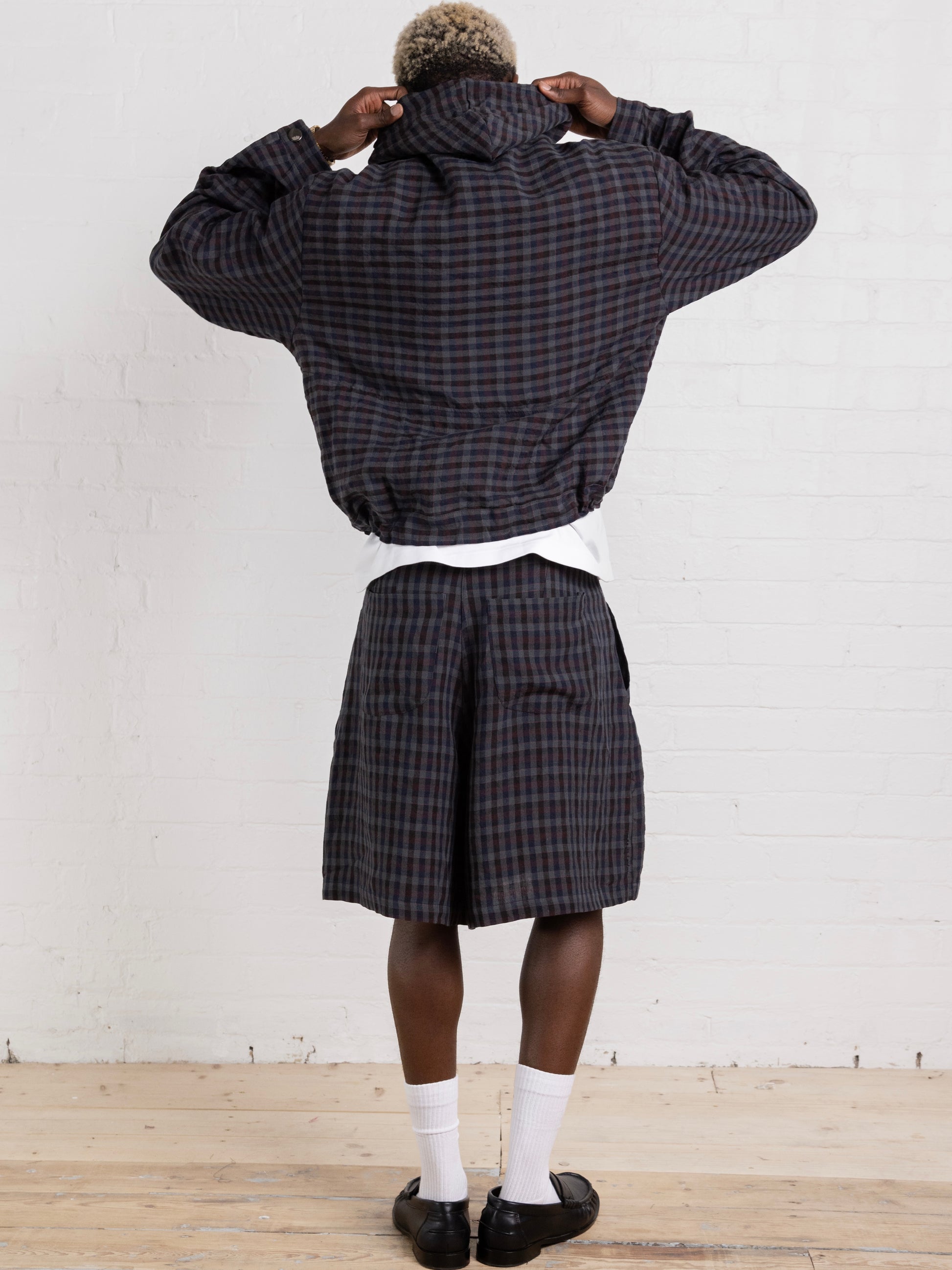 jamie jacket - gingham linen