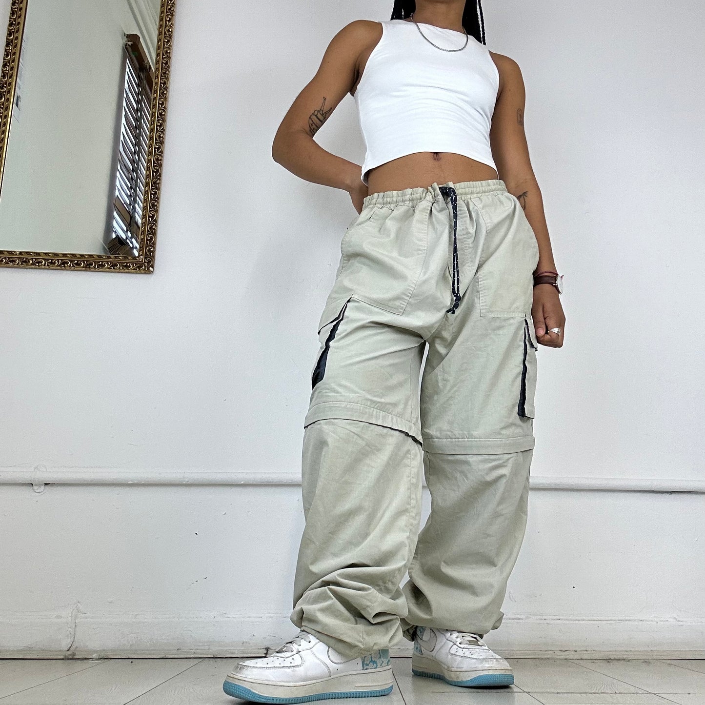 00's baggy cargo trousers/shorts