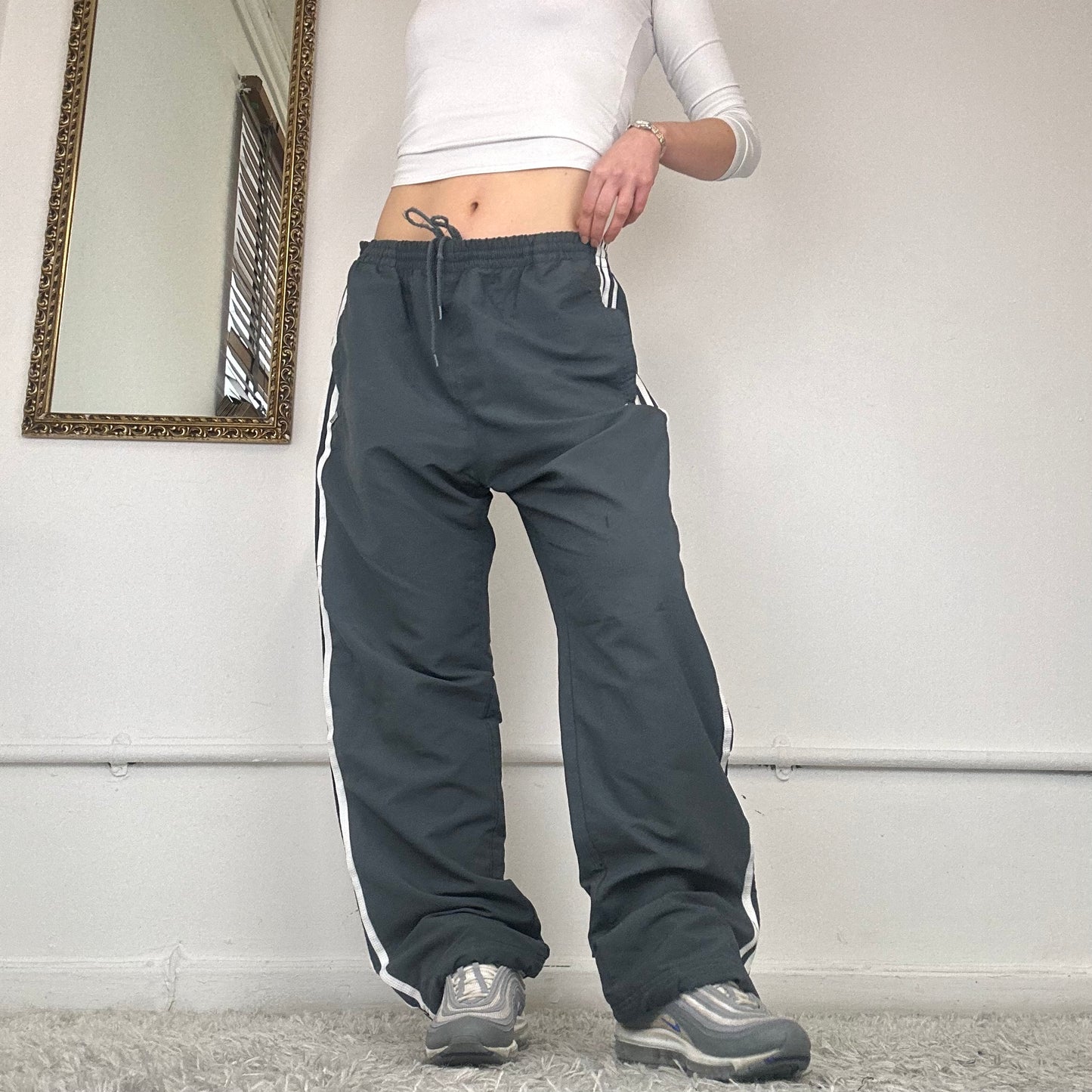 wide leg adidas tracksuit bottoms