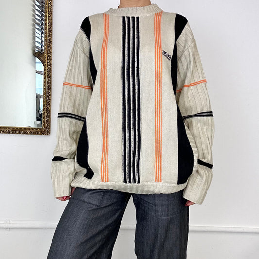 vintage Boss striped knitted jumper