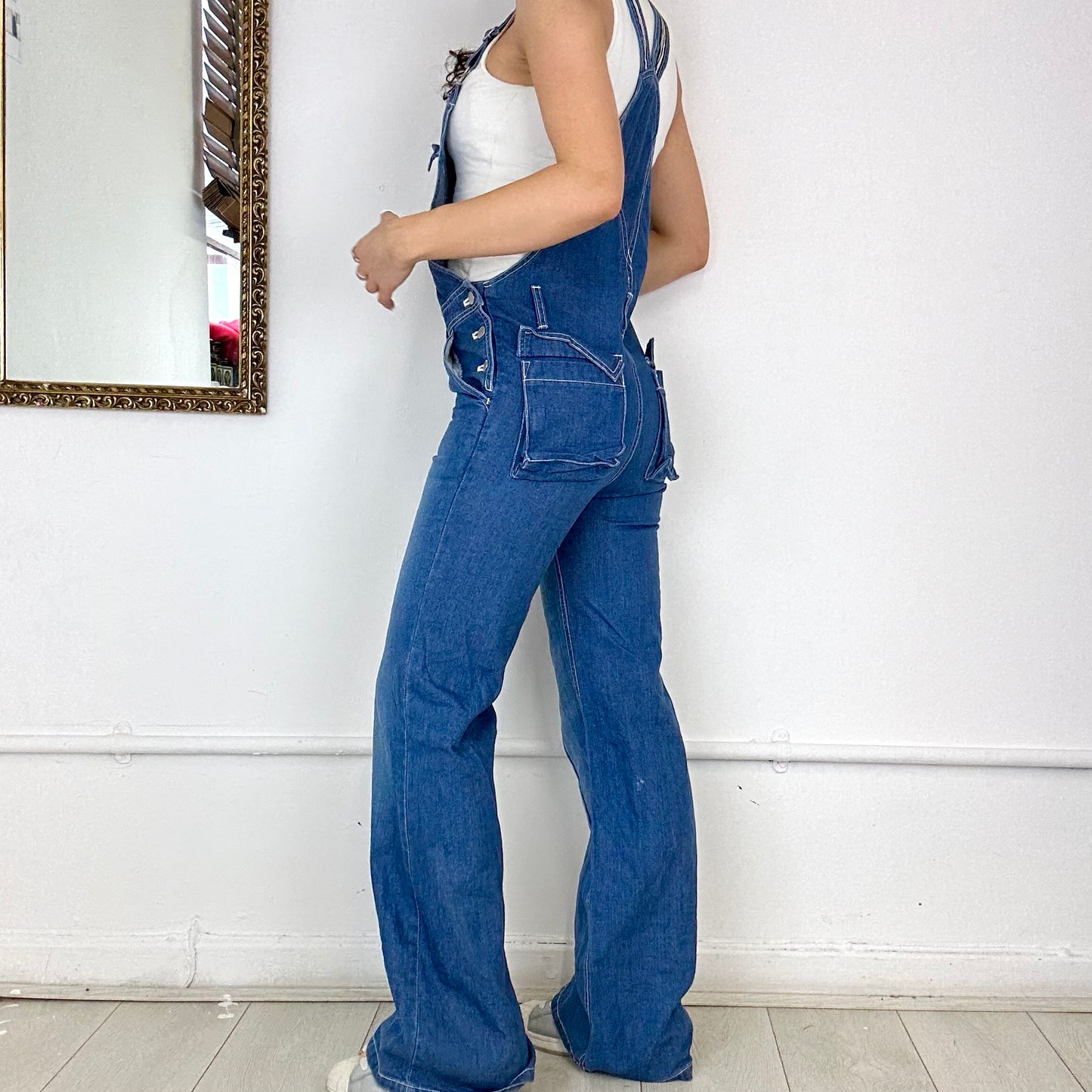 2000's flared denim dungarees