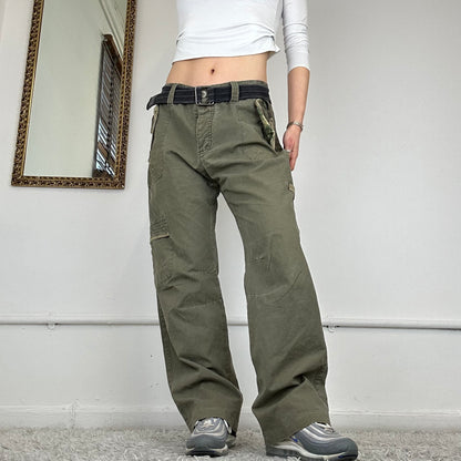 vintage wide leg cargo trousers