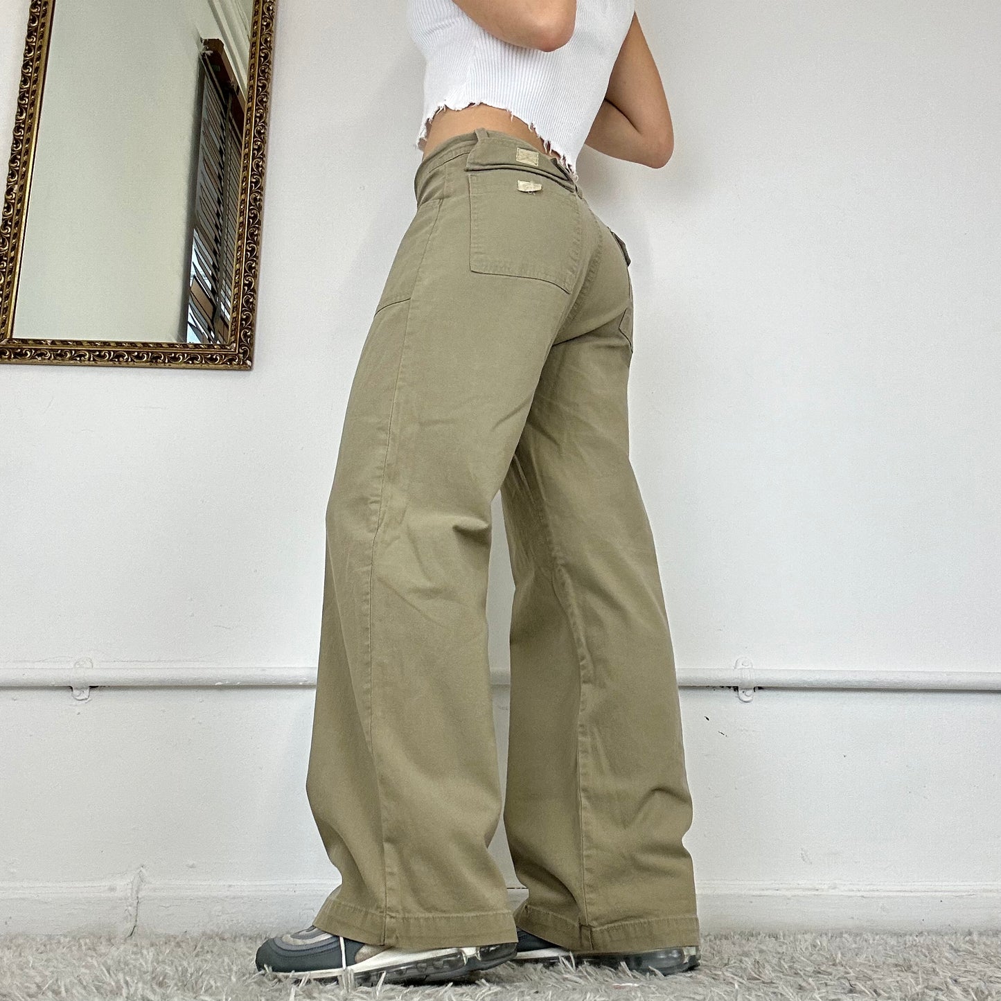 wide leg cargo trousers by angels