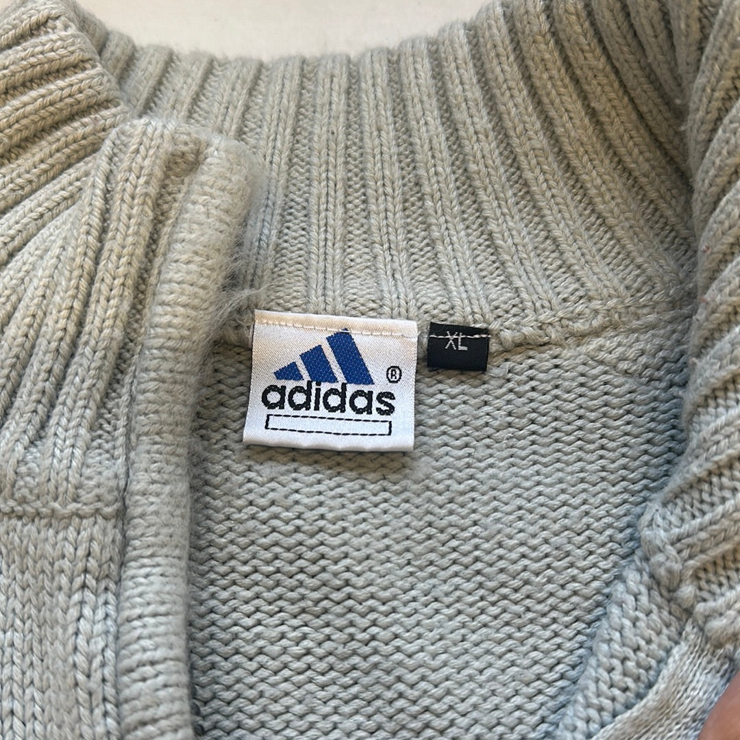 vintage grey adidas quarter zip