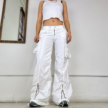 00’s white cargo trousers