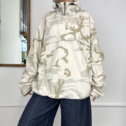 cream carhartt camo rain jacket