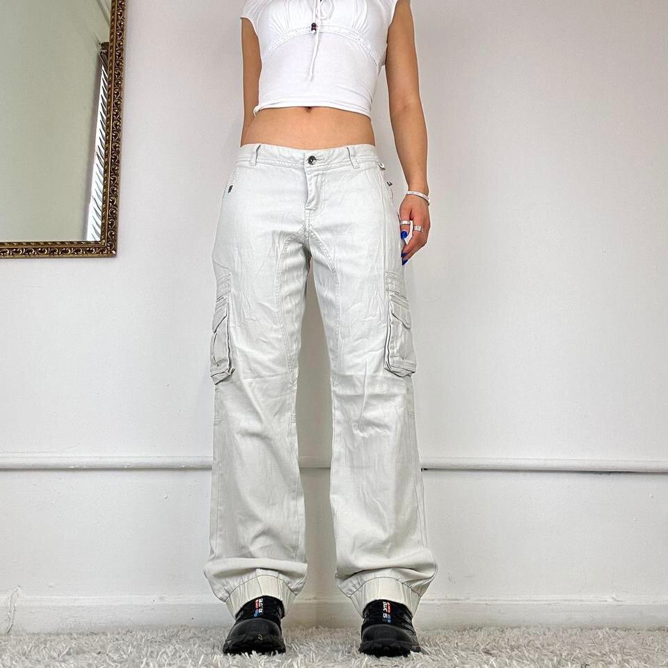 00’s vintage wide leg cargo trousers