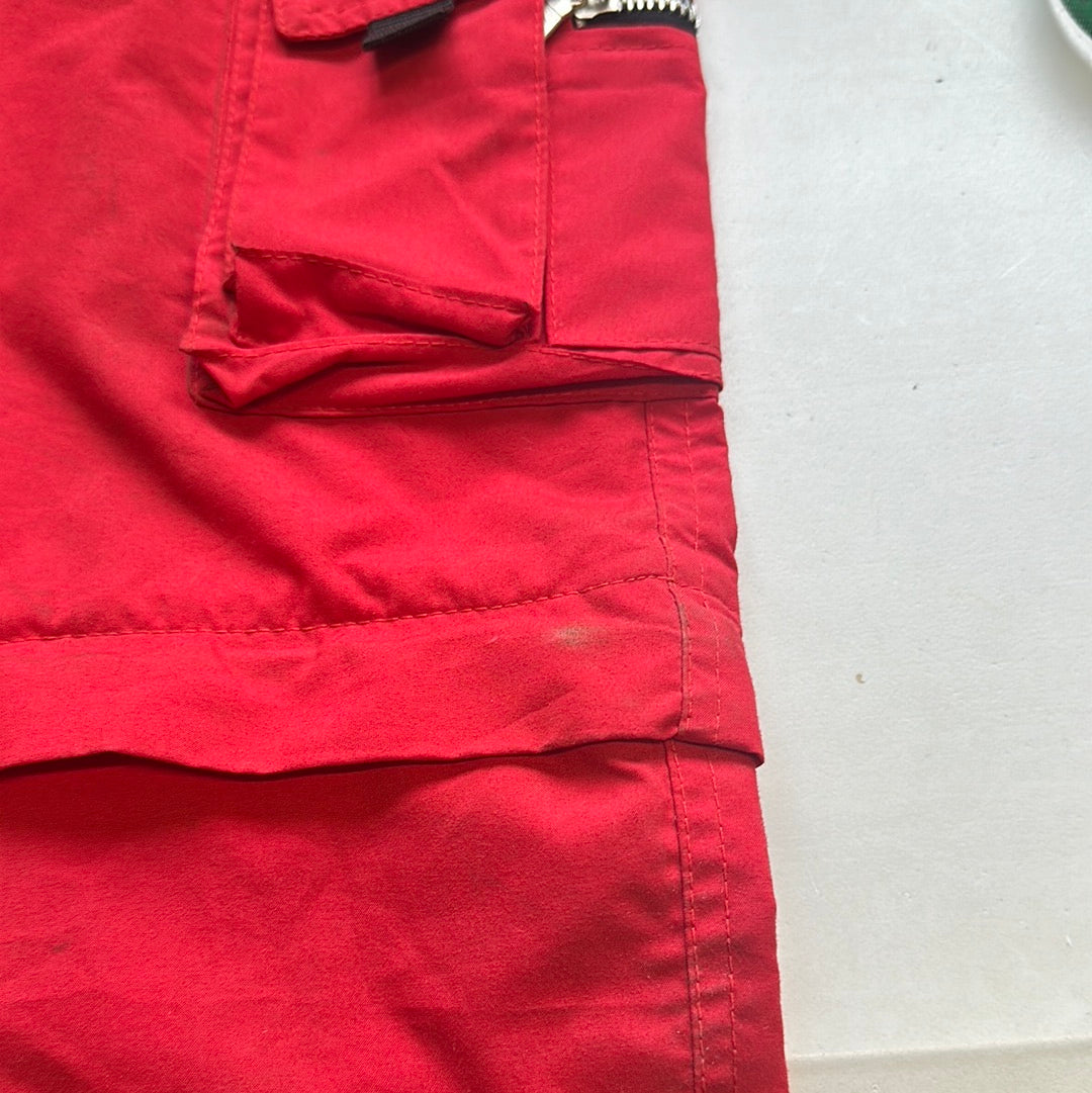 vintage red cargo diesel trousers