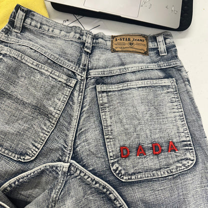 2000's bleach wash cargo jeans