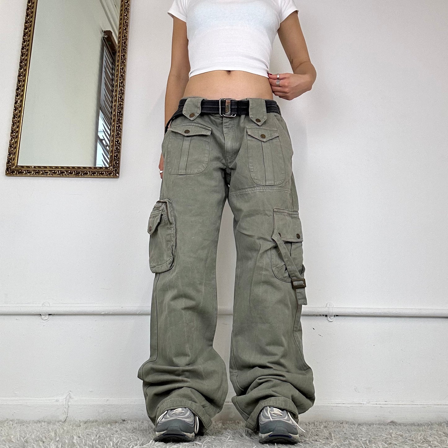 vintage baggy cargo combat trousers