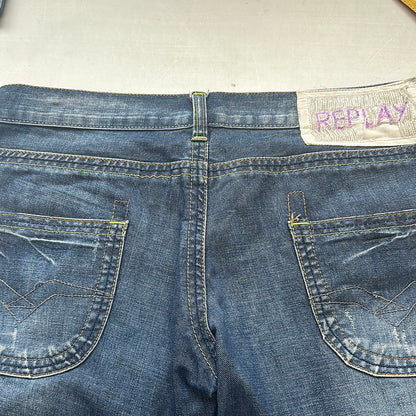 2000s dark wash jeans by replay