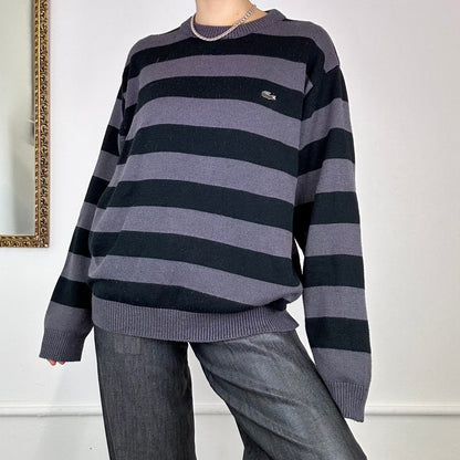 stripe knit lacoste jumper