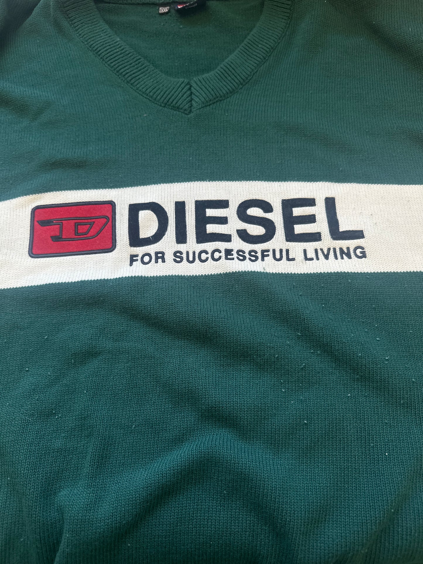 vintage green diesel knitted jumper